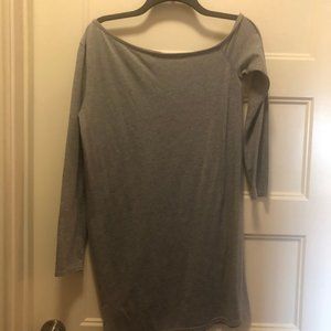 one-shoulder grey t-shirt dress